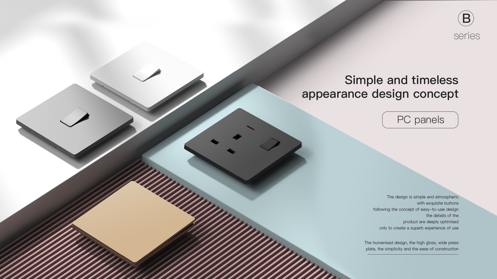 B50 series Ultra-Thin Wall Switch & Socket 10a 16a 250v detail (7)