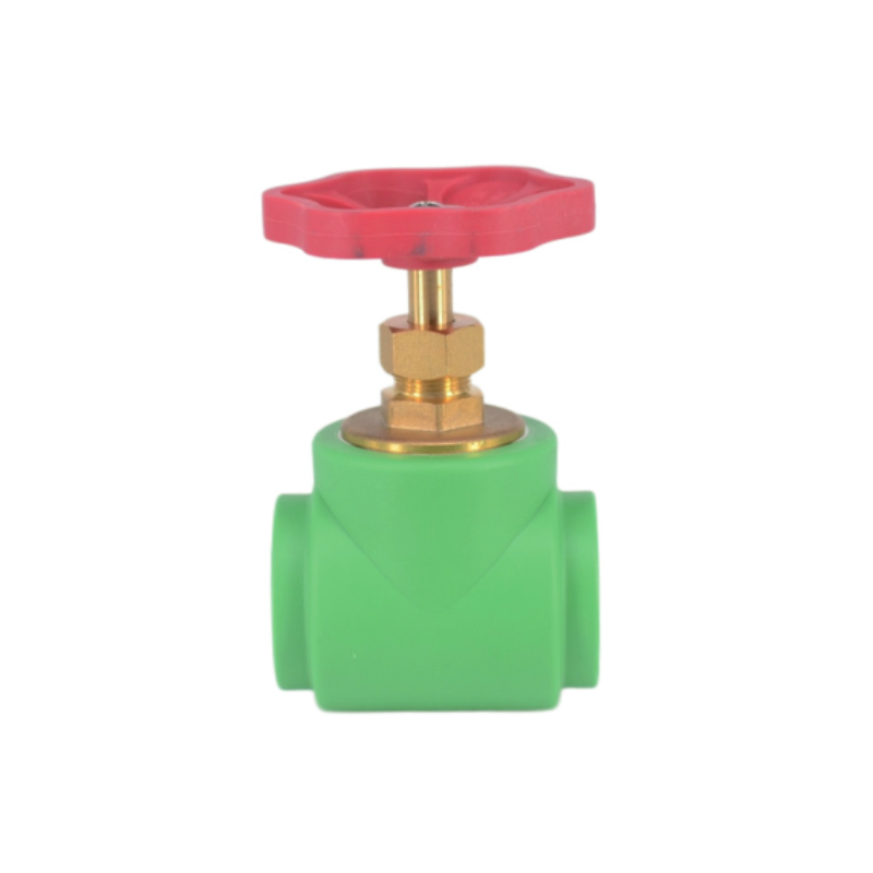 High Efficiency 1PC Green PPR Gate Valve Shut Off Slice Adapter With Wheel Handle.